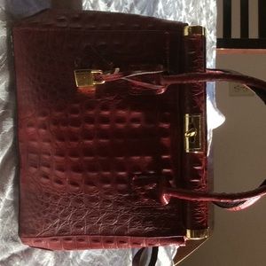 Red leather purse
